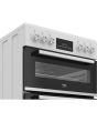 Beko EDC6731W 60Cm Electric Double Oven White With Vitroceramic Hob