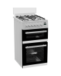 Beko EDG507W 50Cm Gas Twin Cavity White Cooker