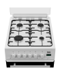 Beko EDG507W 50Cm Gas Twin Cavity White Cooker