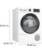 Bosch WQG24502GB 9Kg Heat Pump Sensor Dry Self Cleaning White Tumble Dryer