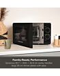 Hamilton Beach HBMX79SSB 20 Litres 700W Stainless Steel Interior Black Solo Manual Control Microwave