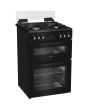 Hotpoint HDG6GDCB1 60Cm Gas Double Oven Black Cooker With Lid