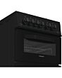 Hotpoint HTG5GCB 50Cm Gas Twin Cavity Oven Black Cooker
