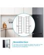 Midea MDRB379FGD30 54.7Cm 60/40 Total No Frost Black Fridge Freezer