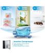 Midea MDRB379FGD30 54.7Cm 60/40 Total No Frost Black Fridge Freezer