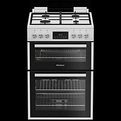 Blomberg GGRN655W 60Cm Gas Double Oven White Cooker With Lid