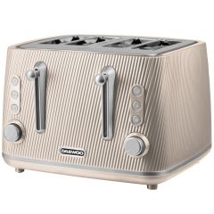 Daewoo SDA2815GE 4 Slice Taupe Toaster