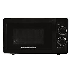 Hamilton Beach HBMX79SSB 20 Litres 700W Stainless Steel Interior Black Solo Manual Control Microwave