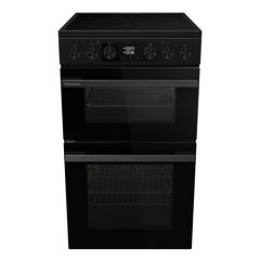 Hisense HDCEC5C10B 50Cm Electric Double Oven Black Cooker With Ceramic Hob