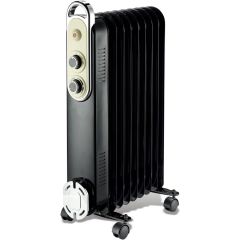 Rediffusion REDB14BLKE 2Kw Oil Filled Black Radiator