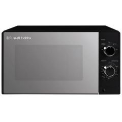 Russell Hobbs RHM2047B 20 Litres 800W Manual Control Black Glass Solo Microwave