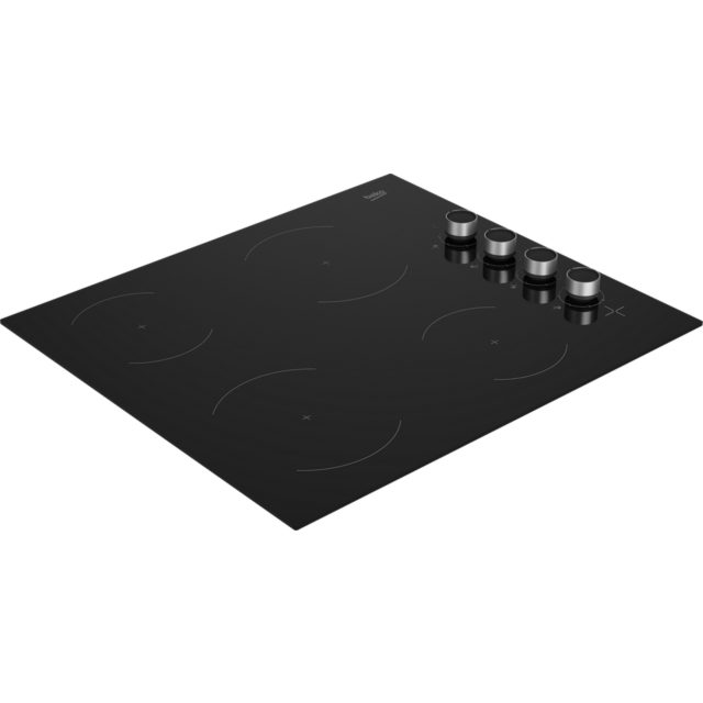 Beko CIHYV21B 58Cm Ceramic Black Hob With Control Knobs