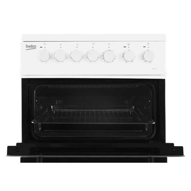 Beko EDP503W 50Cm Double Oven Electric White Cooker with Grill 