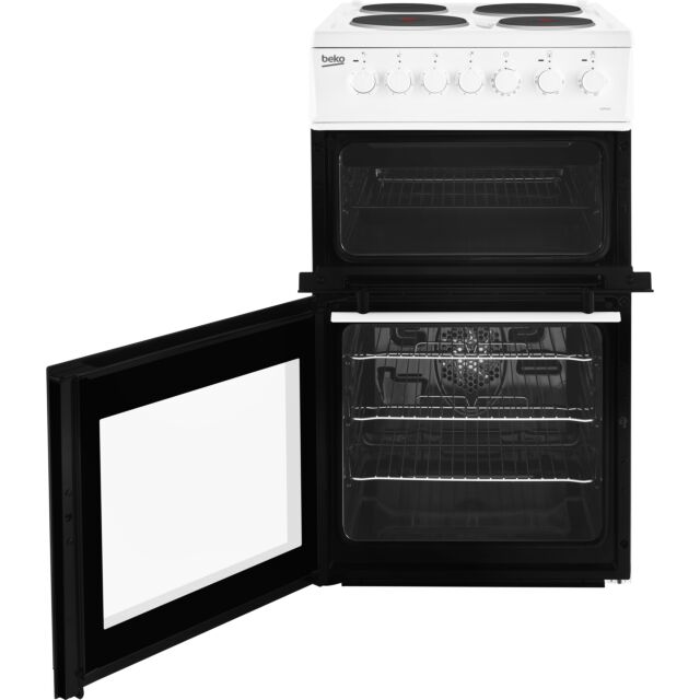 Beko EDP503W 50Cm Double Oven Electric White Cooker with Grill 