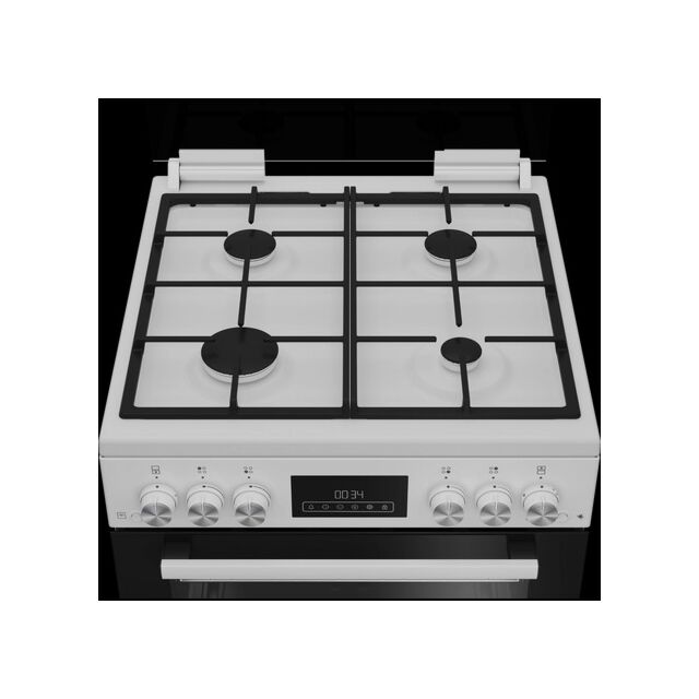 Blomberg GGRN655W 60Cm Gas Double Oven White Cooker With Lid