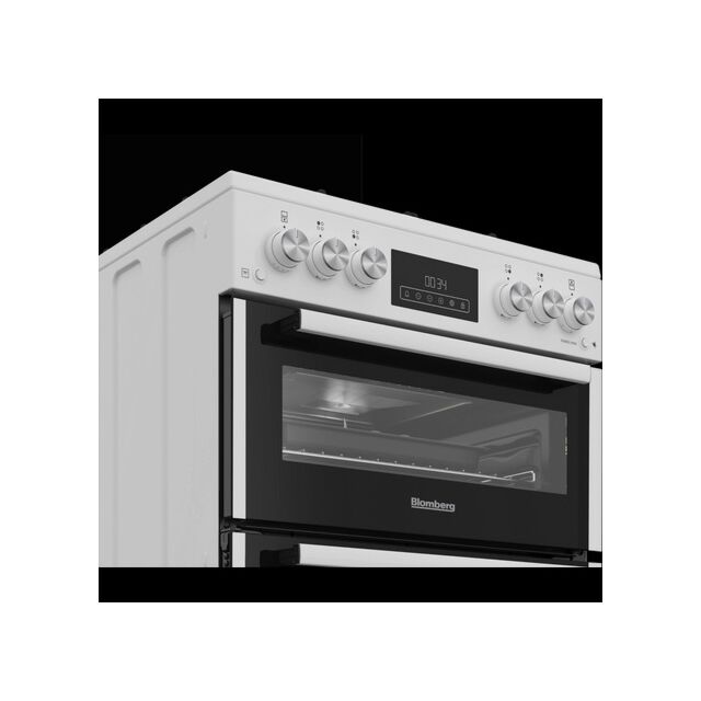 Blomberg GGRN655W 60Cm Gas Double Oven White Cooker With Lid