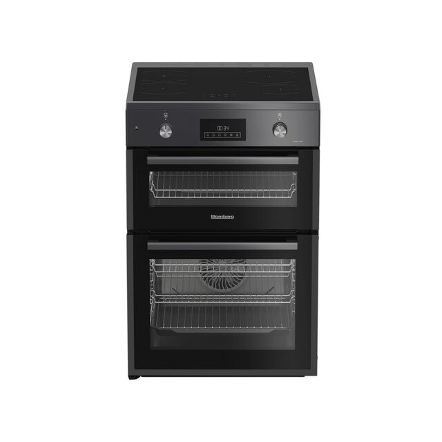 Blomberg HIRN651N 60Cm Electric Double Oven Anthracite Cooker With Induction Hob