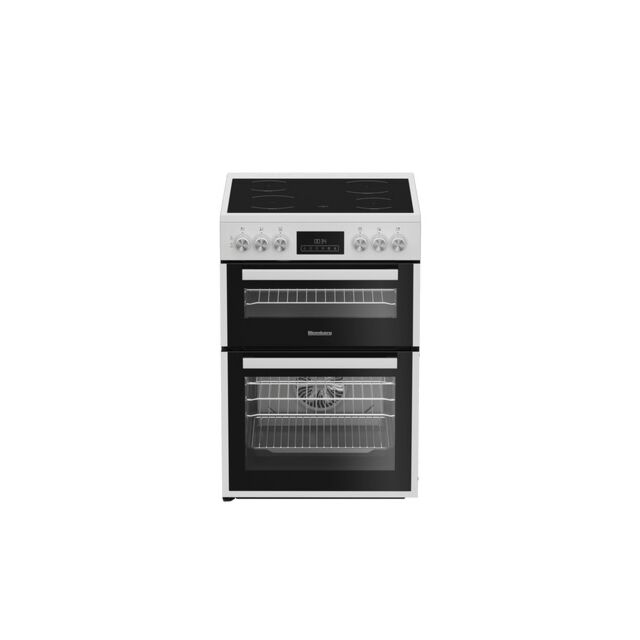 Blomberg HKRN651W 60Cm Double Oven White Cooker With Vitroceramic Hob