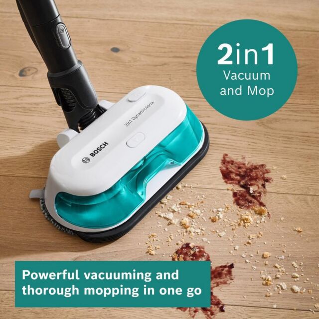 Bosch BCS71HYGGB Aqua Vacuum & Mop - 40 Minutes Run Time - White