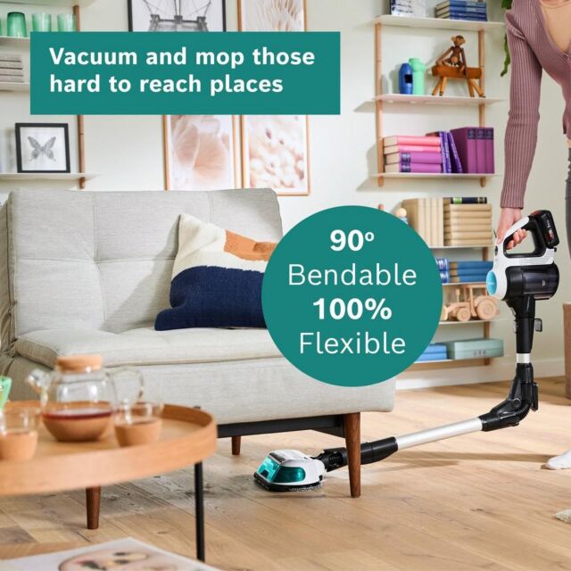 Bosch BCS71HYGGB Aqua Vacuum & Mop - 40 Minutes Run Time - White