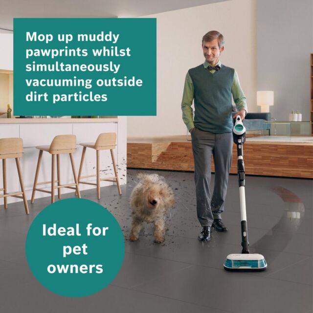 Bosch BCS71HYGGB Aqua Vacuum & Mop - 40 Minutes Run Time - White