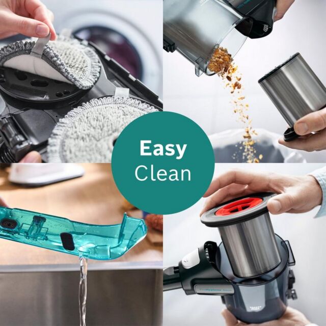 Bosch BCS71HYGGB Aqua Vacuum & Mop - 40 Minutes Run Time - White