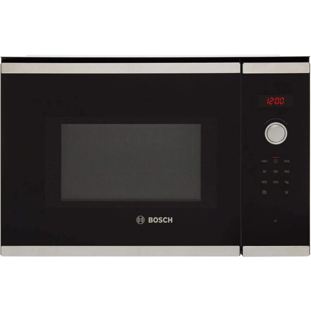 Bosch BFL553MS0B Built In 25 Litres 900W Stainless Steel Solo Microwave