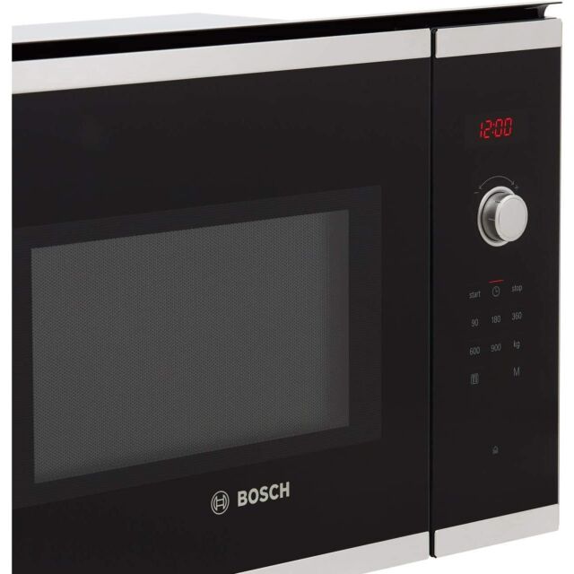 Bosch BFL553MS0B Built In 25 Litres 900W Stainless Steel Solo Microwave