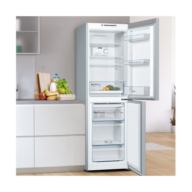 Bosch KGN34NLEAG 60Cm 50/50 Frost Free Stainless Steel Effect Fridge Freezer 