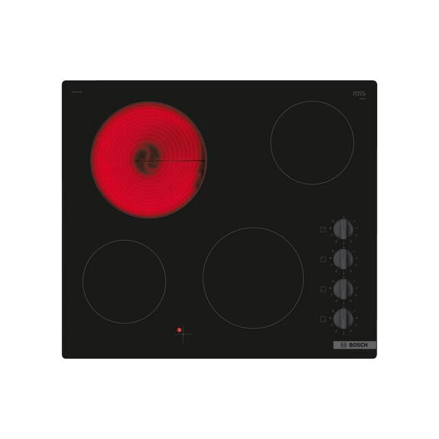 Bosch PKE611CA3E 60Cm Ceramic Black Hob With Control Knobs