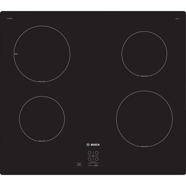 Bosch PUG61RAA5B 59.2Cm Frameless Induction Black Hob With Touch Control