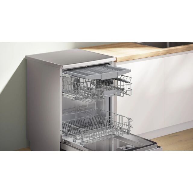 Bosch SMS2HVI06G Full Size 14 Place Settings Brushed Steel Anti-Fingerprint Dishwasher 