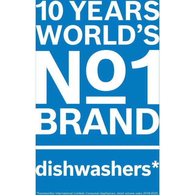 Bosch SMS2HVI06G Full Size 14 Place Settings Brushed Steel Anti-Fingerprint Dishwasher 