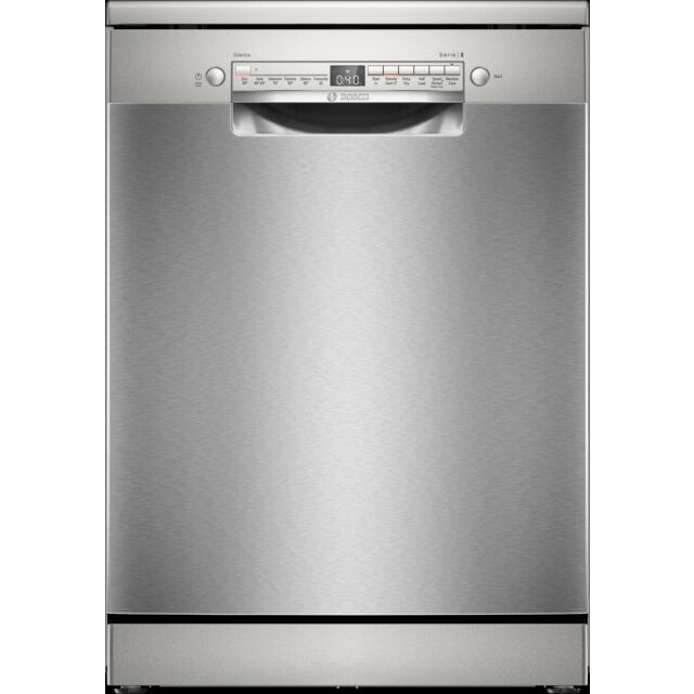 Bosch SMS2HVI06G Full Size 14 Place Settings Brushed Steel Anti-Fingerprint Dishwasher 