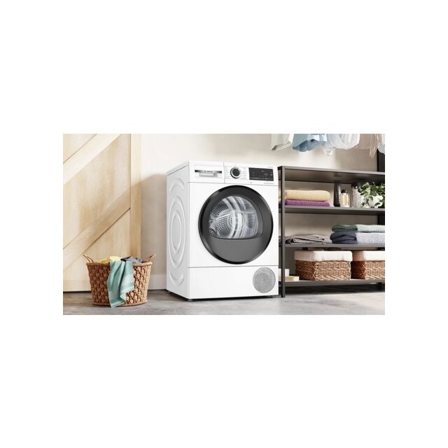 Bosch WQG24502GB 9Kg Heat Pump Sensor Dry Self Cleaning White Tumble Dryer
