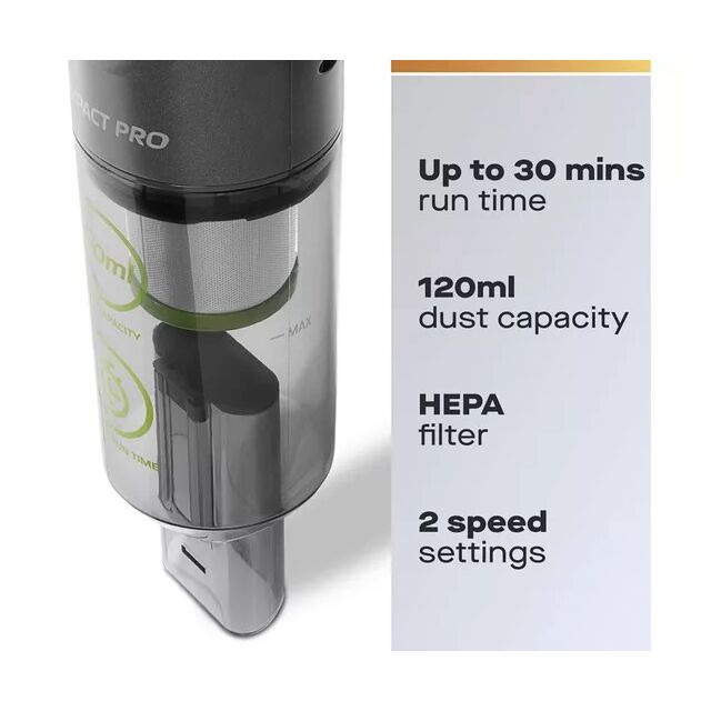 Daewoo FLR00156GE 11.1V Compact Pro Cordless Handheld Vacuum Cleaner With 30 Mins Runtime