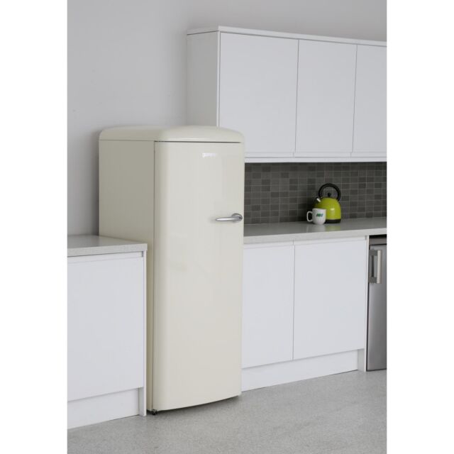 Gorenje ORB153CL Retro Tall Cream Fridge With Icebox Left Hand Hinge