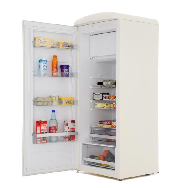 Gorenje ORB153CL Retro Tall Cream Fridge With Icebox Left Hand Hinge