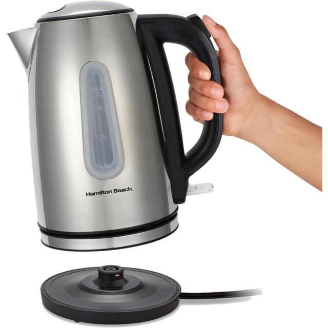 Hamilton Beach HB01402B 3Kw 1.7 Litres Brushed Stainless Steel Jug Kettle