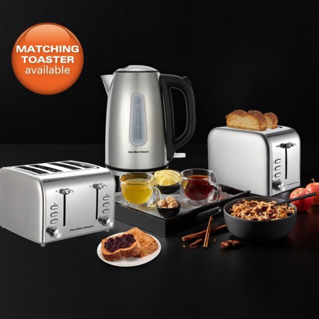 Hamilton Beach HB01402B 3Kw 1.7 Litres Brushed Stainless Steel Jug Kettle