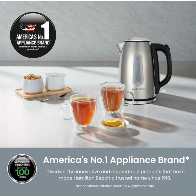 Hamilton Beach HB01402B 3Kw 1.7 Litres Brushed Stainless Steel Jug Kettle