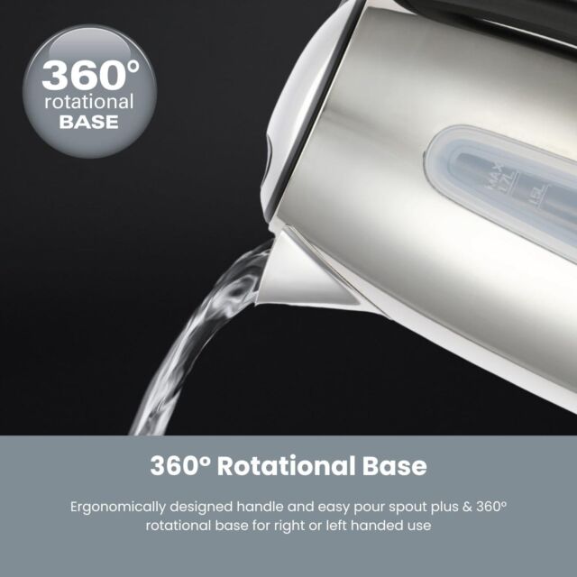 Hamilton Beach HB01402B 3Kw 1.7 Litres Brushed Stainless Steel Jug Kettle
