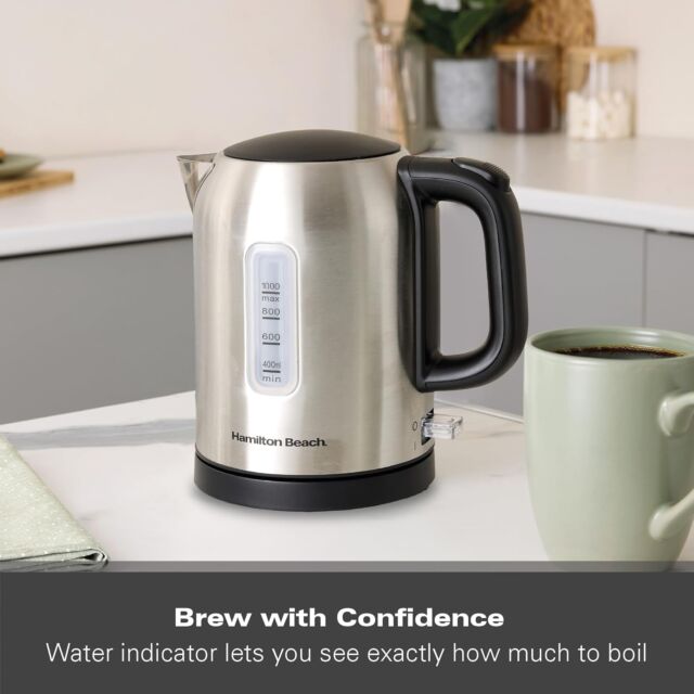Hamilton Beach HB02403B1 2.2Kw 1Litre Stainless Steel Jug Kettle