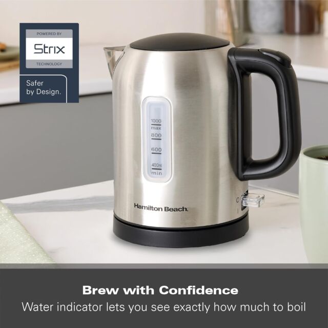 Hamilton Beach HB02403B1 2.2Kw 1Litre Stainless Steel Jug Kettle