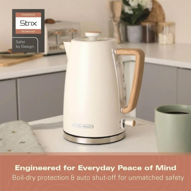 Hamilton Beach HBK01MC 3Kw 1.7 Litres Scandi Matte Cream Kettle