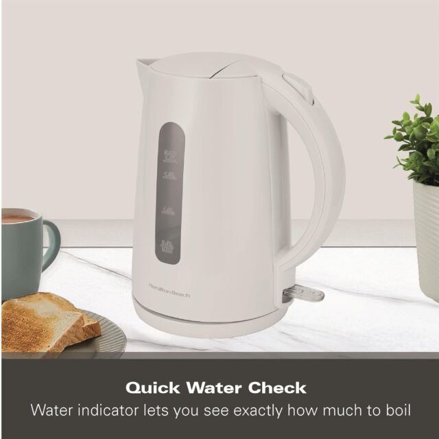 Hamilton Beach HBK1301W 3Kw 1.7 Litres Essentials White Kettle