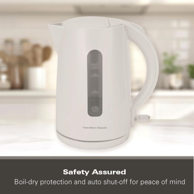 Hamilton Beach HBK1301W 3Kw 1.7 Litres Essentials White Kettle