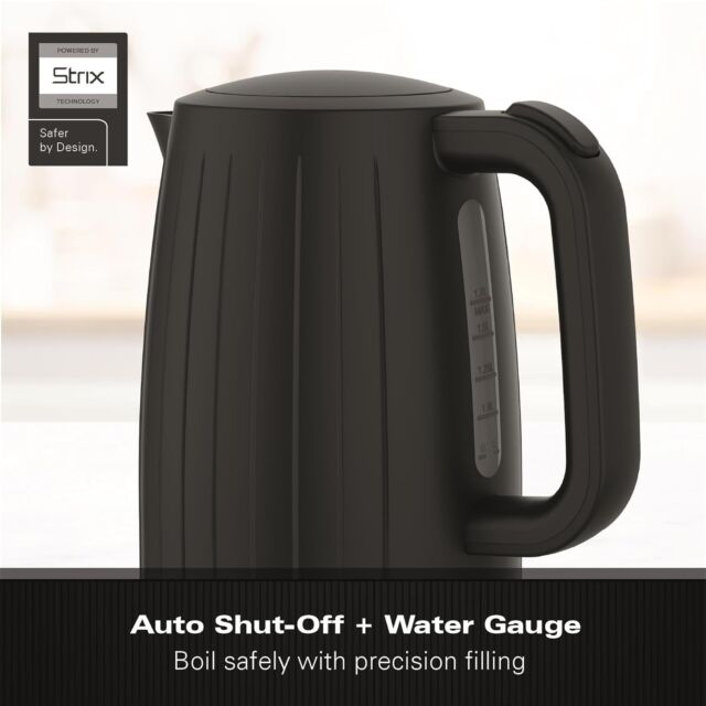 Hamilton Beach HBK8522B 3Kw 1.7 Litres Stealth Matte Black Kettle