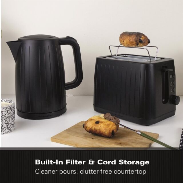 Hamilton Beach HBK8522B 3Kw 1.7 Litres Stealth Matte Black Kettle
