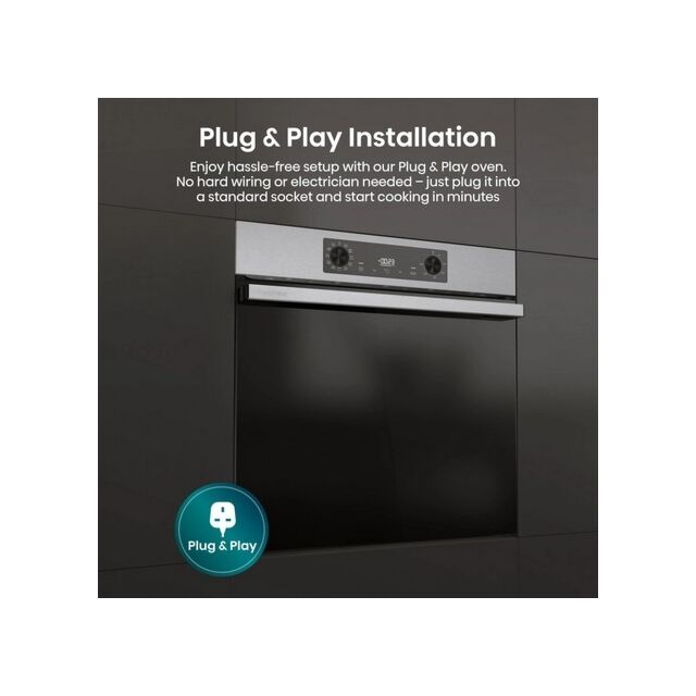 Hisense BI622AXPGUK Built In Electric Single Black And Stainless Steel Oven